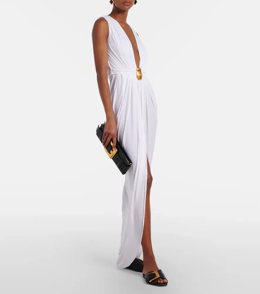Balmain Embellished jersey maxi dress | Thumbnail 4 Balmain Embellished jersey maxi dress | Thumbnail 4