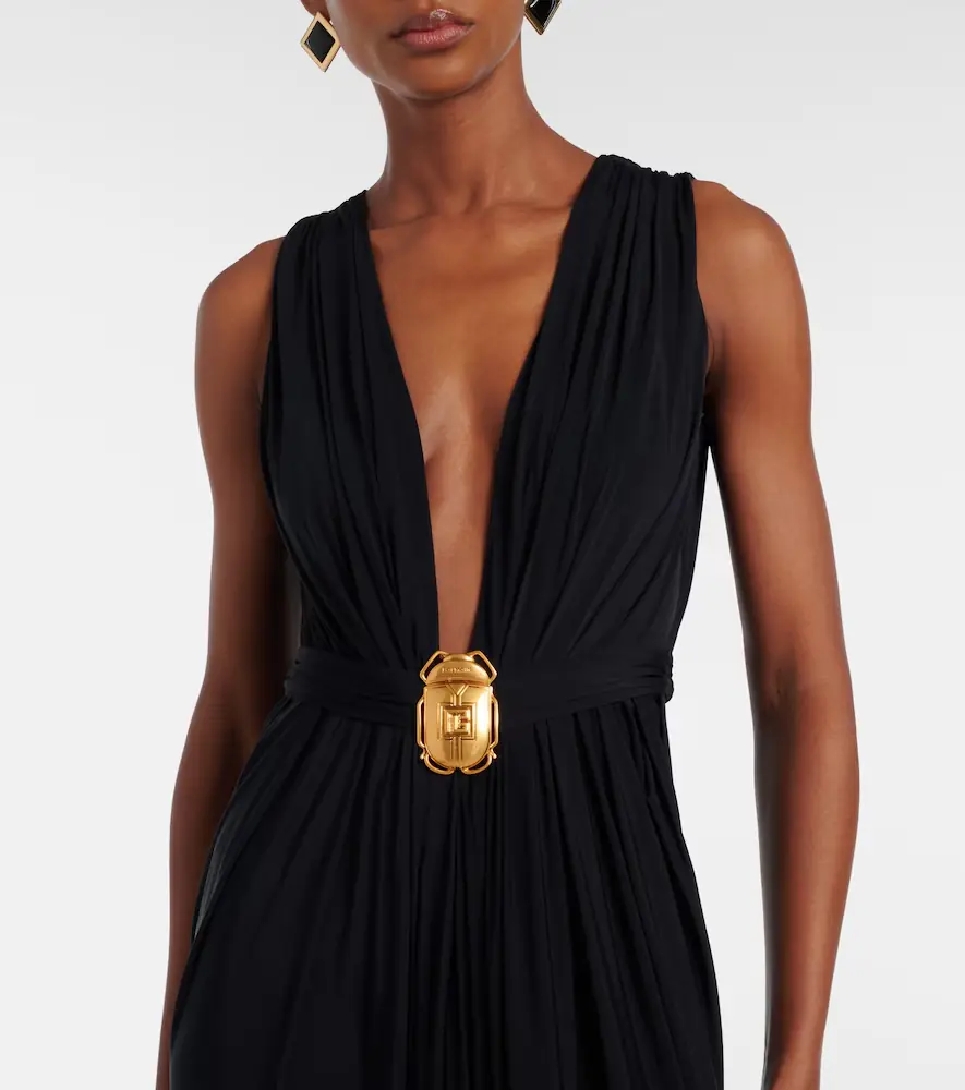 Balmain Embellished jersey maxi dress | Thumbnail 7