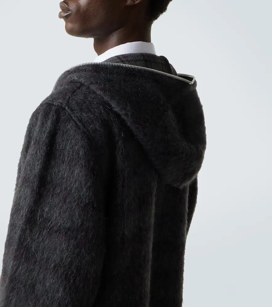 Our Legacy Checked knitted zip-up hoodie | Thumbnail 3 Our Legacy Checked knitted zip-up hoodie | Thumbnail 3