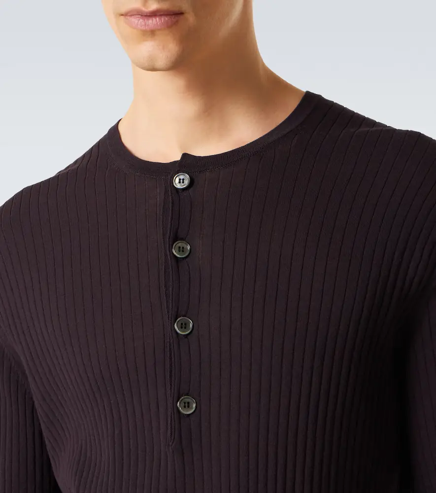 Our Legacy Fine Henley ribbed-knit cotton sweater | Thumbnail 4 Our Legacy Fine Henley ribbed-knit cotton sweater | Thumbnail 4