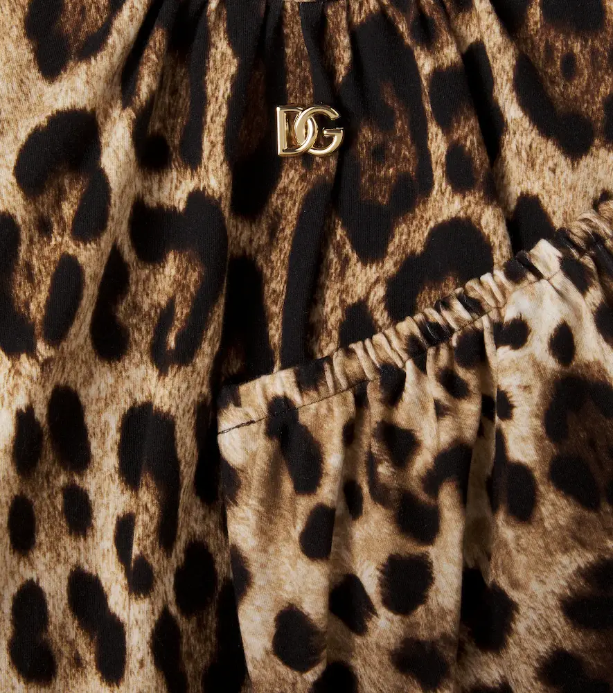 Dolce & Gabbana Kids Baby leopard-print cotton-blend dress | Thumbnail 3 Dolce & Gabbana Kids Baby leopard-print cotton-blend dress | Thumbnail 3