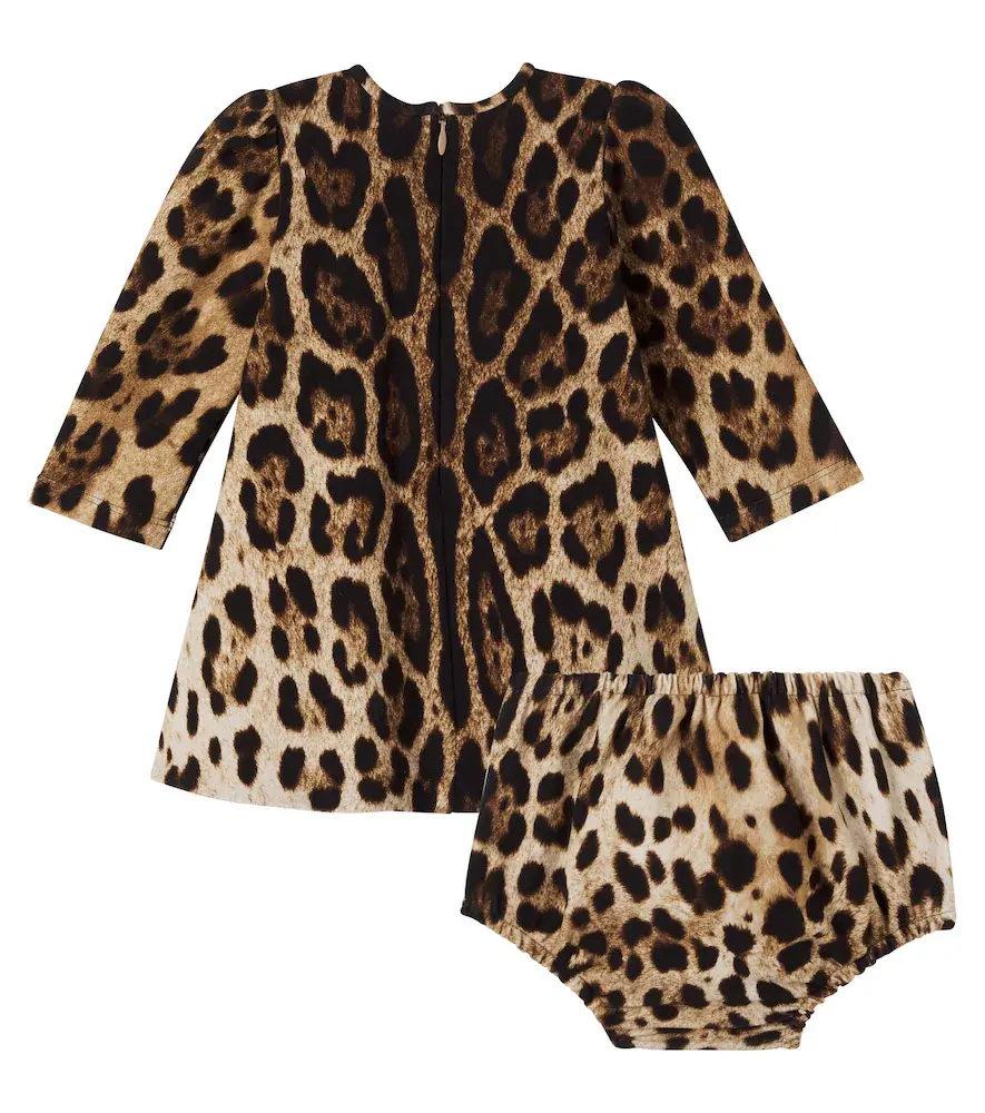 Dolce & Gabbana Kids Baby leopard-print cotton-blend dress | Thumbnail 4 Dolce & Gabbana Kids Baby leopard-print cotton-blend dress | Thumbnail 4