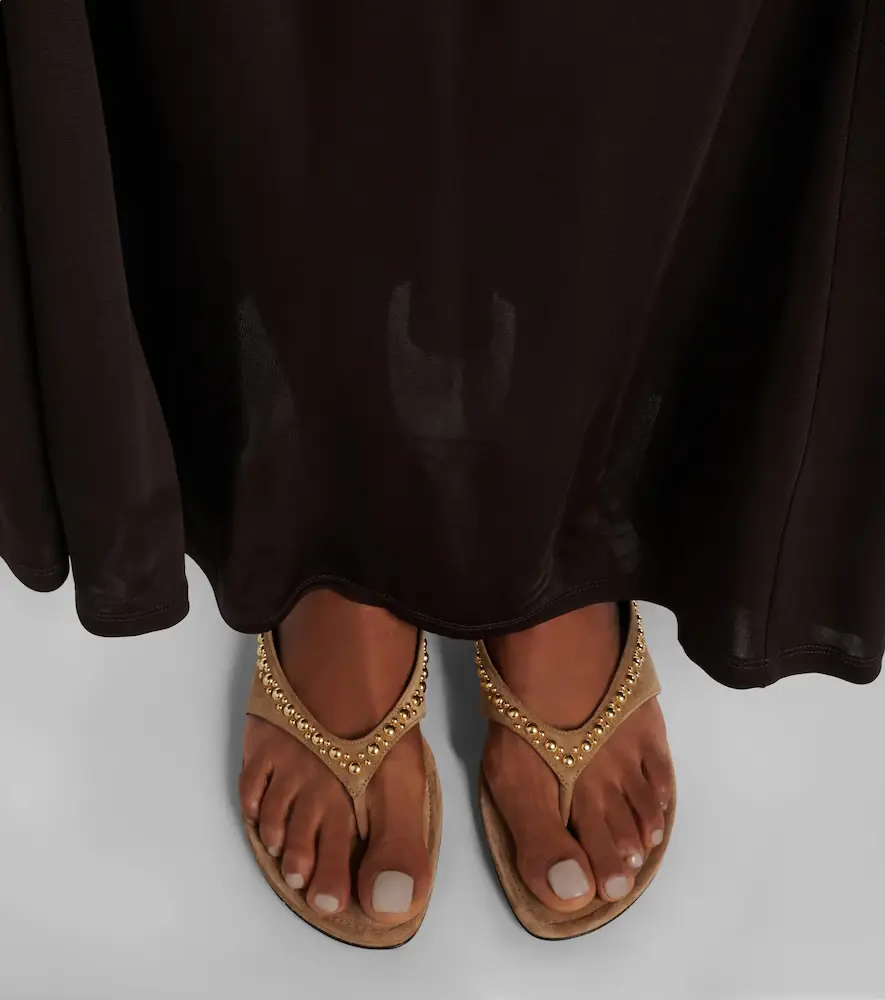 Herbert Levine Sun-kissed embellished suede thong sandals | Thumbnail 6 Herbert Levine Sun-kissed embellished suede thong sandals | Thumbnail 6