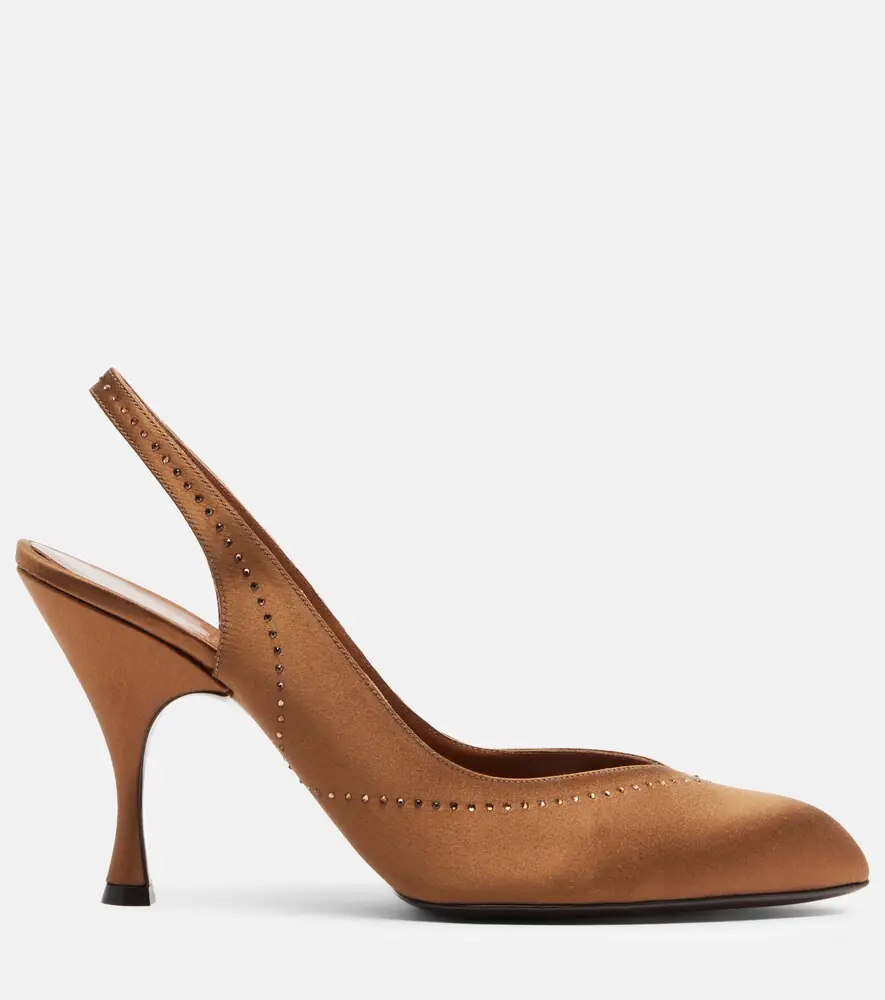 Herbert Levine Star Dust 95 embellished satin slingback pumps | Thumbnail 2 Herbert Levine Star Dust 95 embellished satin slingback pumps | Thumbnail 2