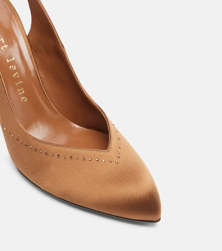 Herbert Levine Star Dust 95 embellished satin slingback pumps | Thumbnail 3 Herbert Levine Star Dust 95 embellished satin slingback pumps | Thumbnail 3