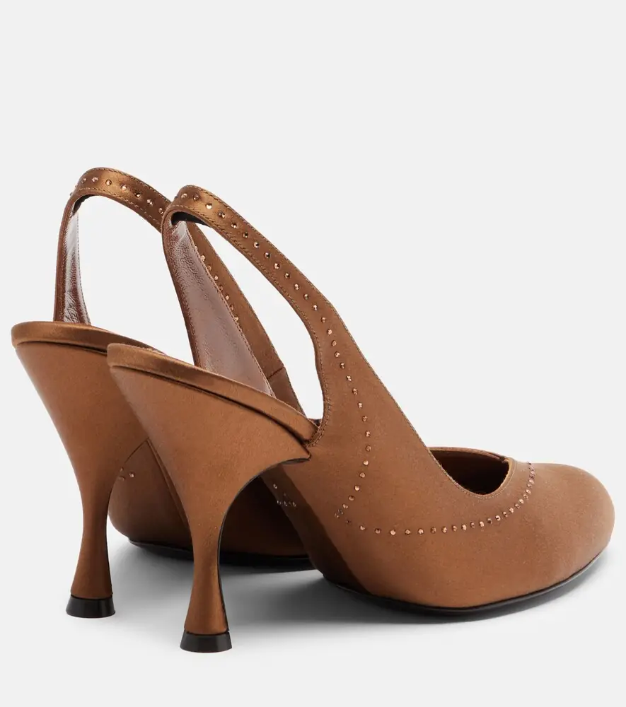 Herbert Levine Star Dust 95 embellished satin slingback pumps | Thumbnail 4 Herbert Levine Star Dust 95 embellished satin slingback pumps | Thumbnail 4