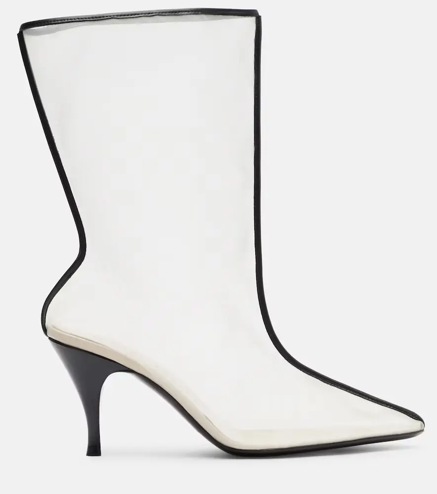 Herbert Levine Drawing A Blank 85 mesh mid-calf boots | Thumbnail 4