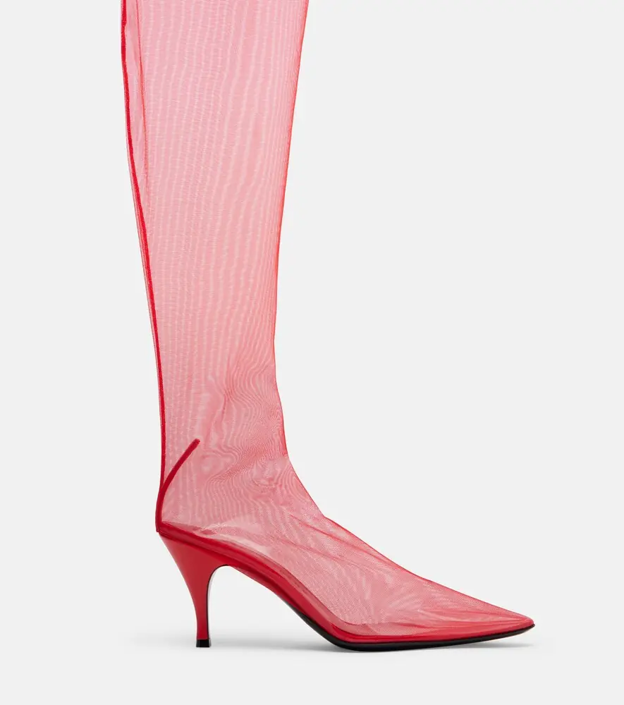 Herbert Levine Sheer Perfection mesh over-the-knee boots | Thumbnail 4