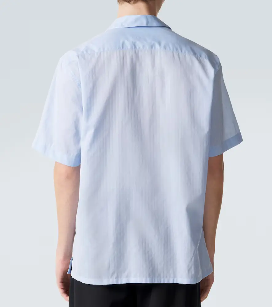 Brioni Striped cotton poplin bowling shirt | Thumbnail 3