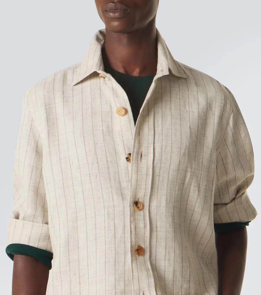 Rubinacci Striped linen and wool shirt | Thumbnail 2
