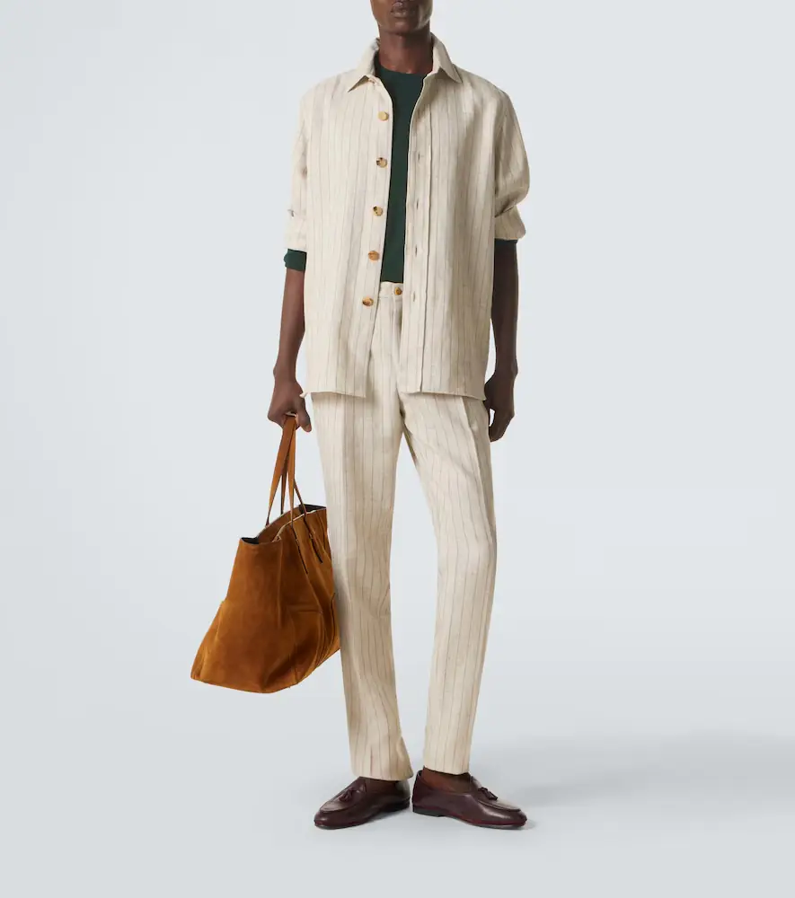Rubinacci Striped linen and wool shirt | Thumbnail 3