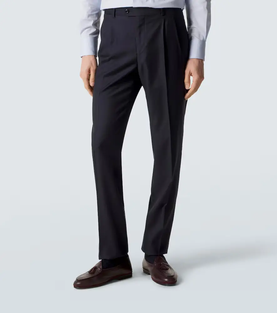 Rubinacci Pleated virgin wool straight pants | Thumbnail 4 Rubinacci Pleated virgin wool straight pants | Thumbnail 4