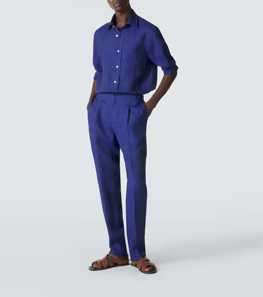 Rubinacci Linen tapered pants | Thumbnail 3