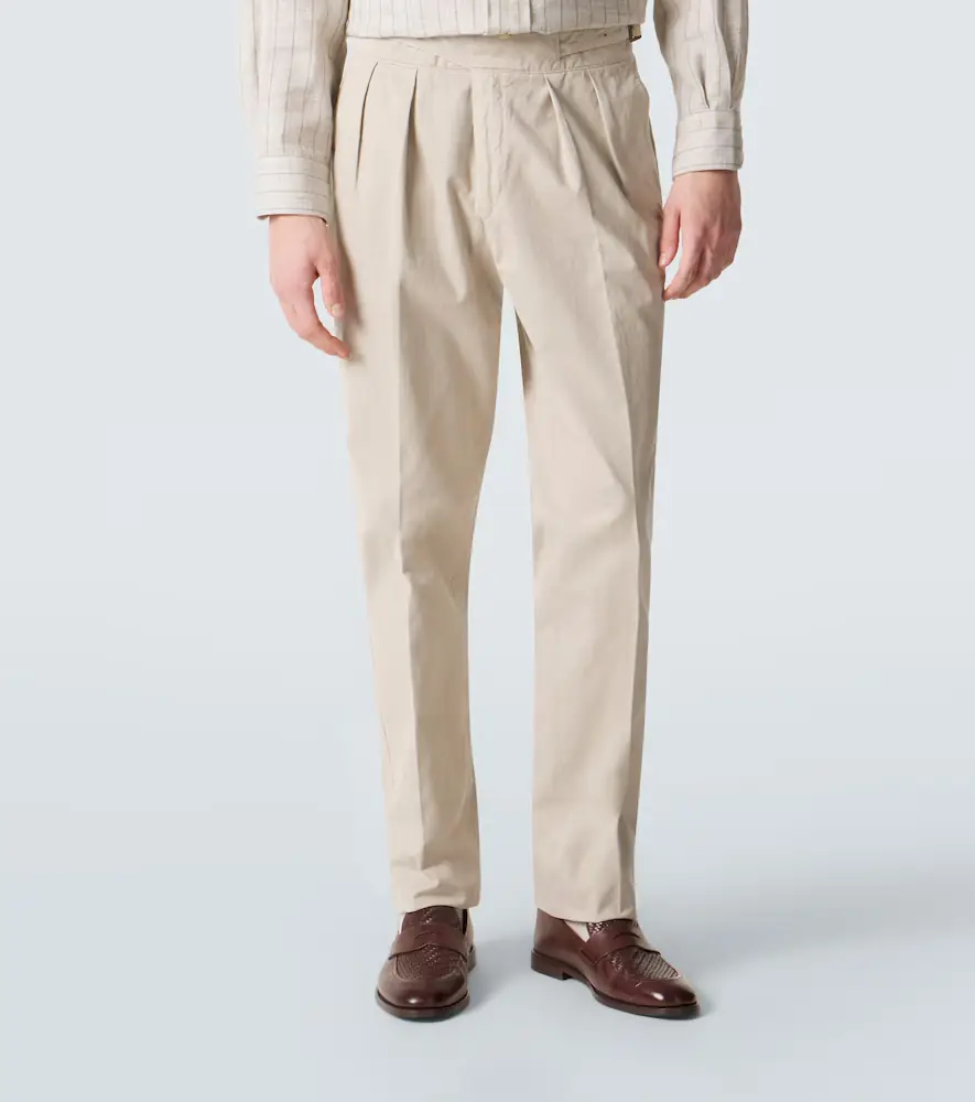Rubinacci Manny cotton twill tapered pants | Thumbnail 2