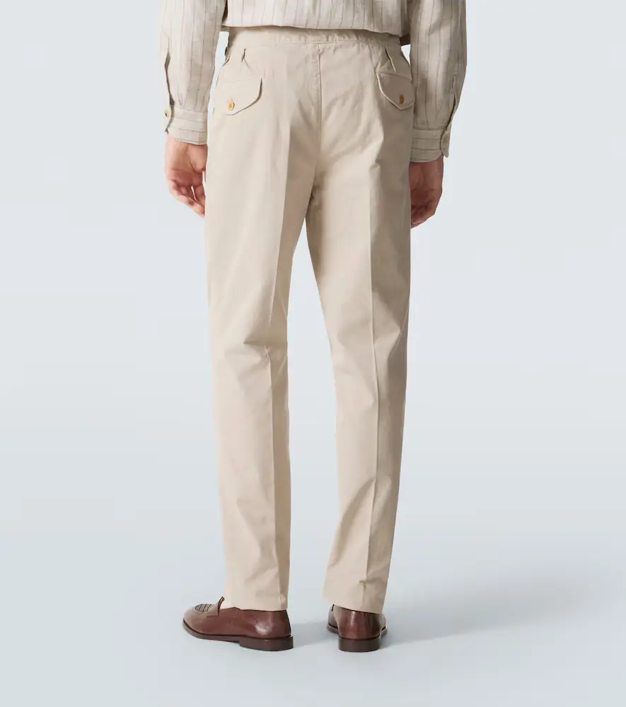 Rubinacci Manny cotton twill tapered pants | Thumbnail 3