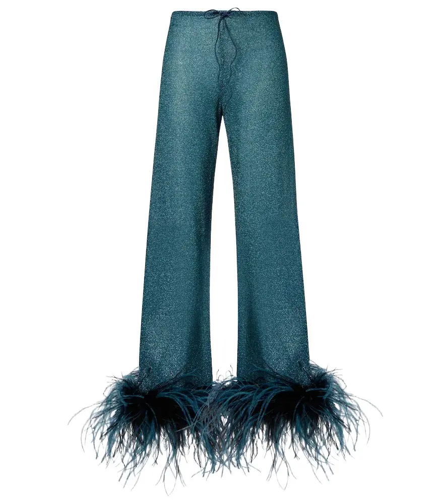 Oseree Oséree Lumière Plumage wide-leg pants | Image 1 Oseree Oséree Lumière Plumage wide-leg pants | Image 1