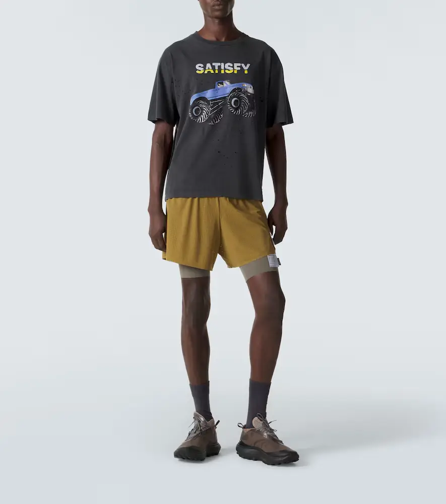 Satisfy MothTech distressed cotton jersey T-shirt | Thumbnail 2