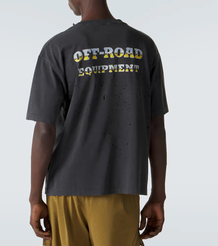 Satisfy MothTech distressed cotton jersey T-shirt | Thumbnail 4