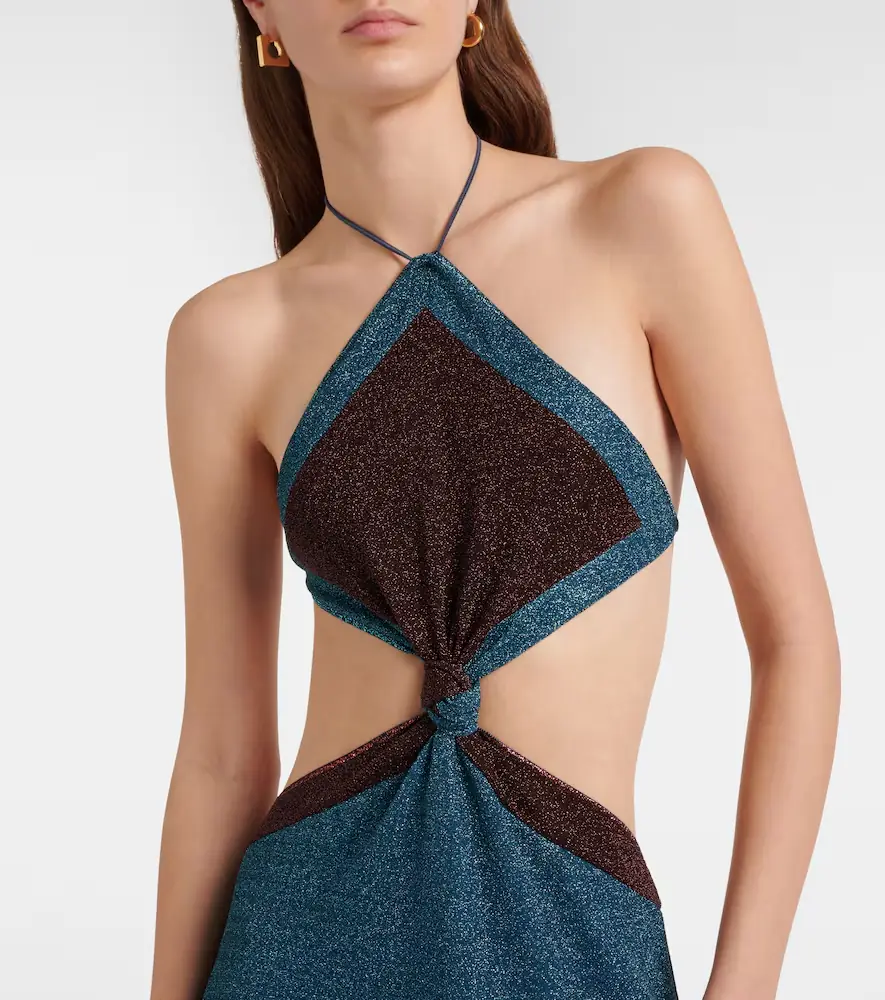 Oséree Oséree Lumière cutout halterneck maxi dress | Thumbnail 2 Oséree Oséree Lumière cutout halterneck maxi dress | Thumbnail 2