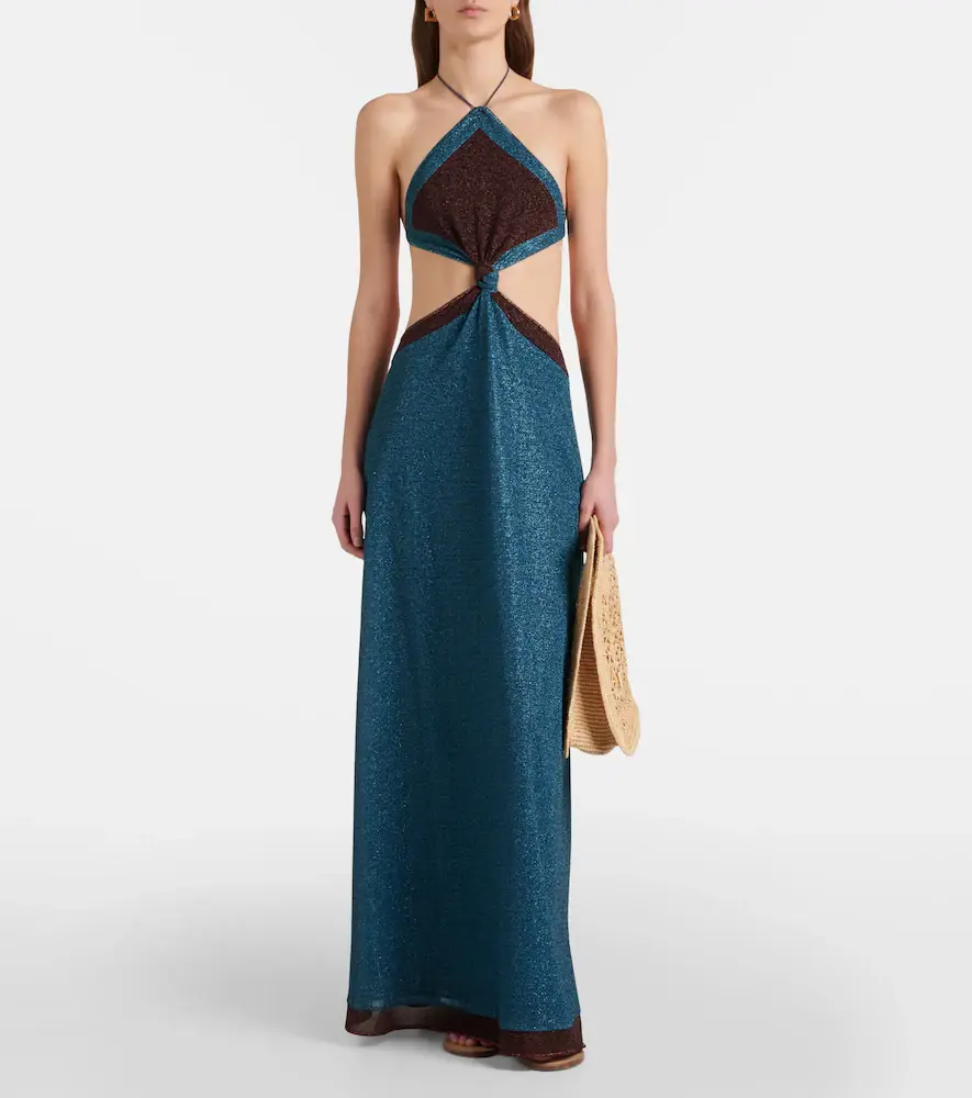 Oséree Oséree Lumière cutout halterneck maxi dress | Thumbnail 5 Oséree Oséree Lumière cutout halterneck maxi dress | Thumbnail 5