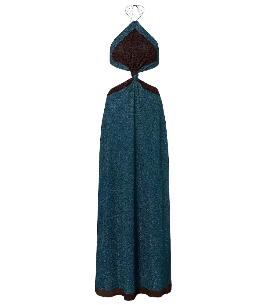 Oséree Oséree Lumière cutout halterneck maxi dress | Image 1 Oséree Oséree Lumière cutout halterneck maxi dress | Image 1