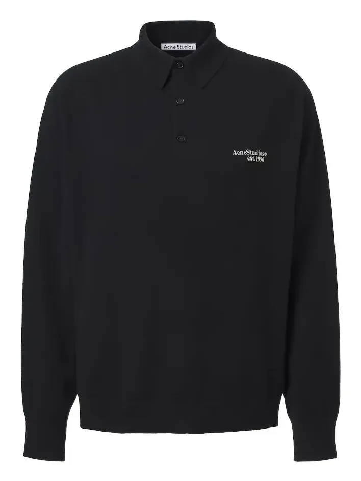 Wool polo sweater
