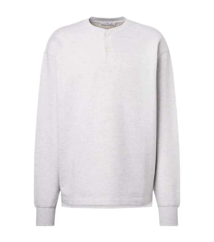 Acne Studios Logo embroidered cotton-blend sweatshirt | Image 1 Acne Studios Logo embroidered cotton-blend sweatshirt | Image 1