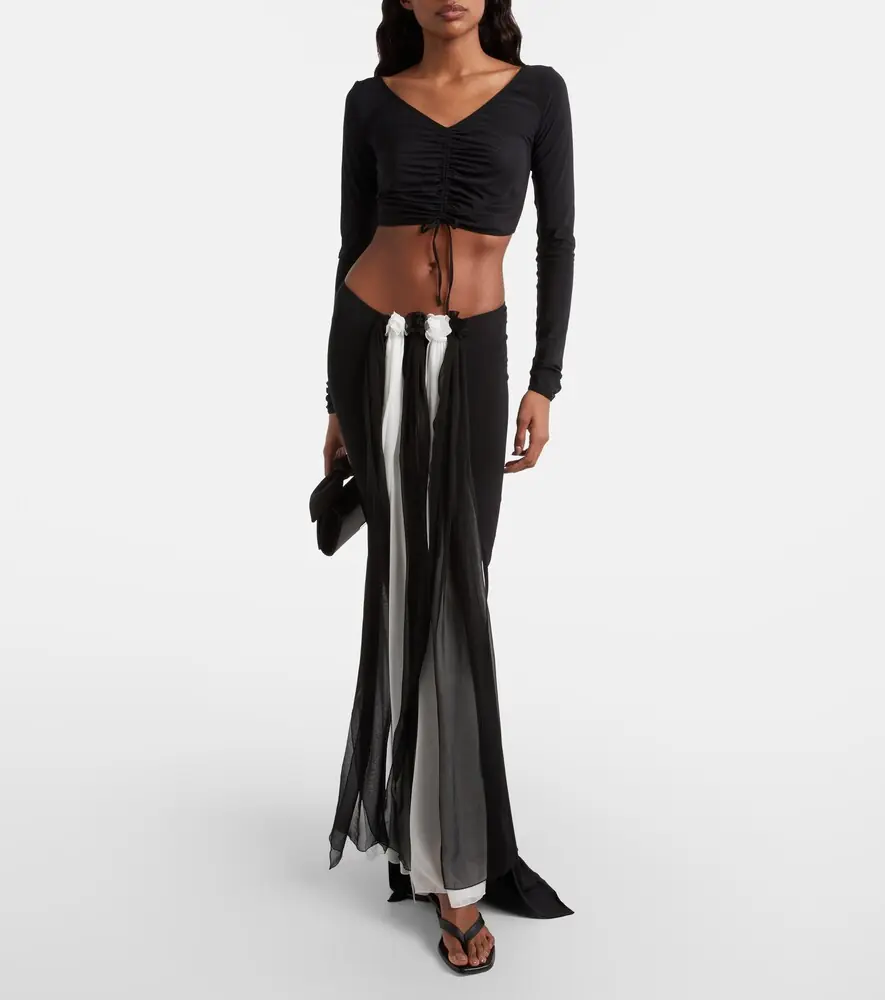 Nensi Dojaka Ruched crop top | Thumbnail 2