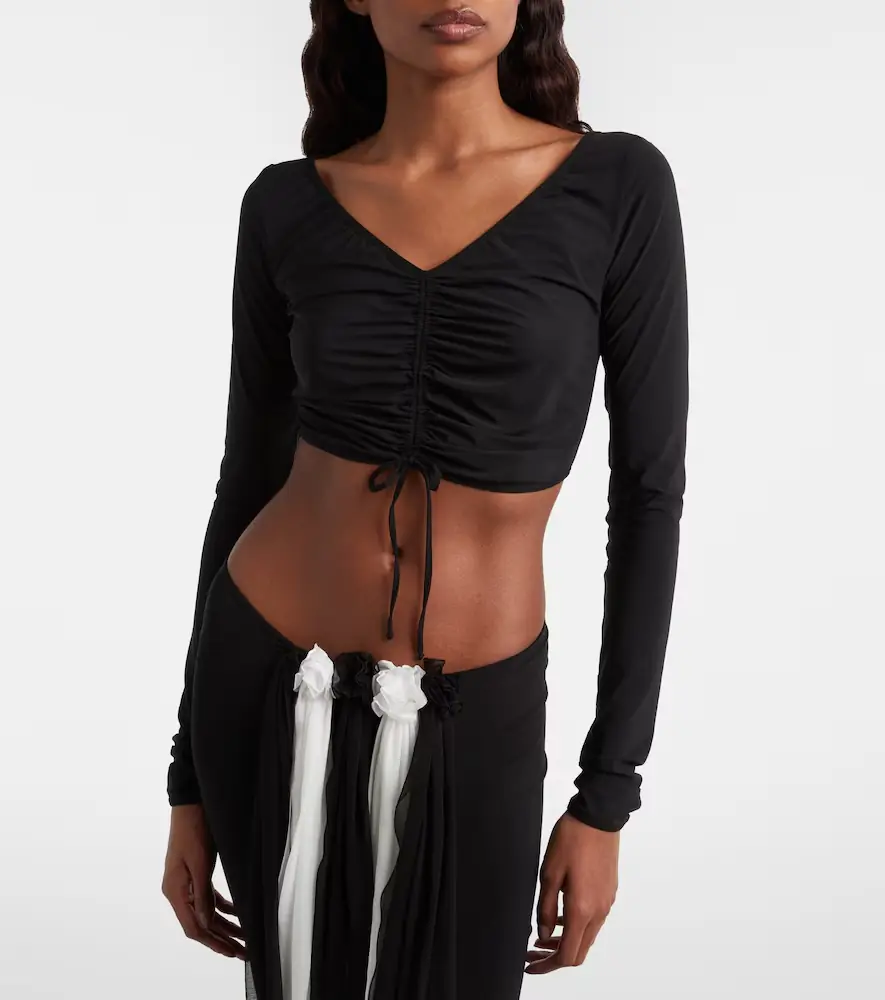 Nensi Dojaka Ruched crop top | Thumbnail 3