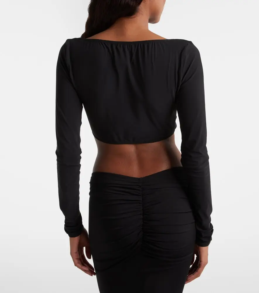 Nensi Dojaka Ruched crop top | Thumbnail 4