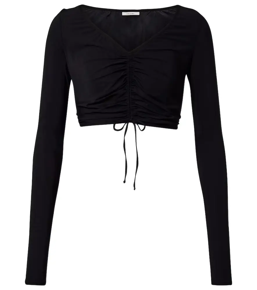 Nensi Dojaka Ruched crop top | Image 1 Nensi Dojaka Ruched crop top | Image 1