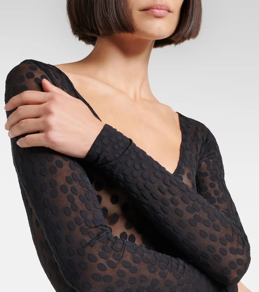Wolford Sweet Dots polka-dot sheer catsuit | Thumbnail 4