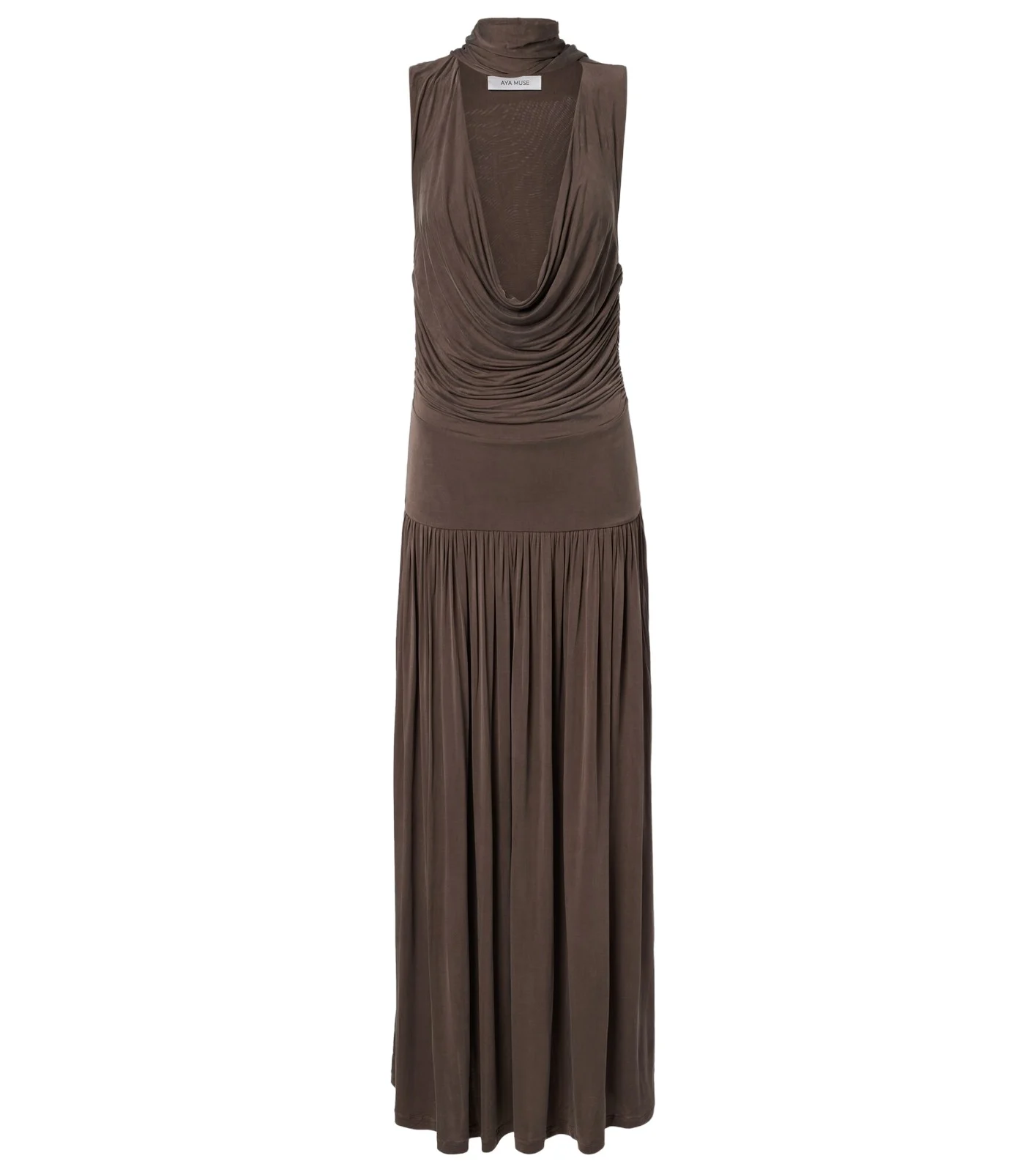 Alyve draped halterneck maxi dress Alyve draped halterneck maxi dress