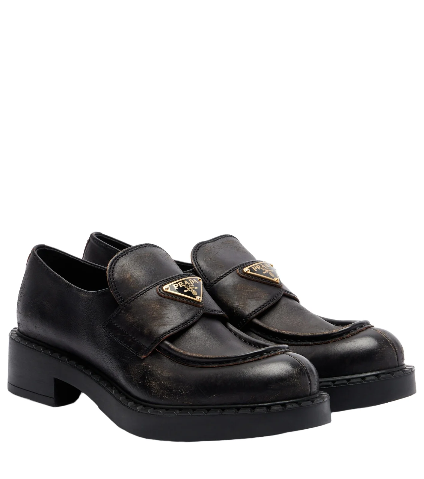 Leather penny loafers