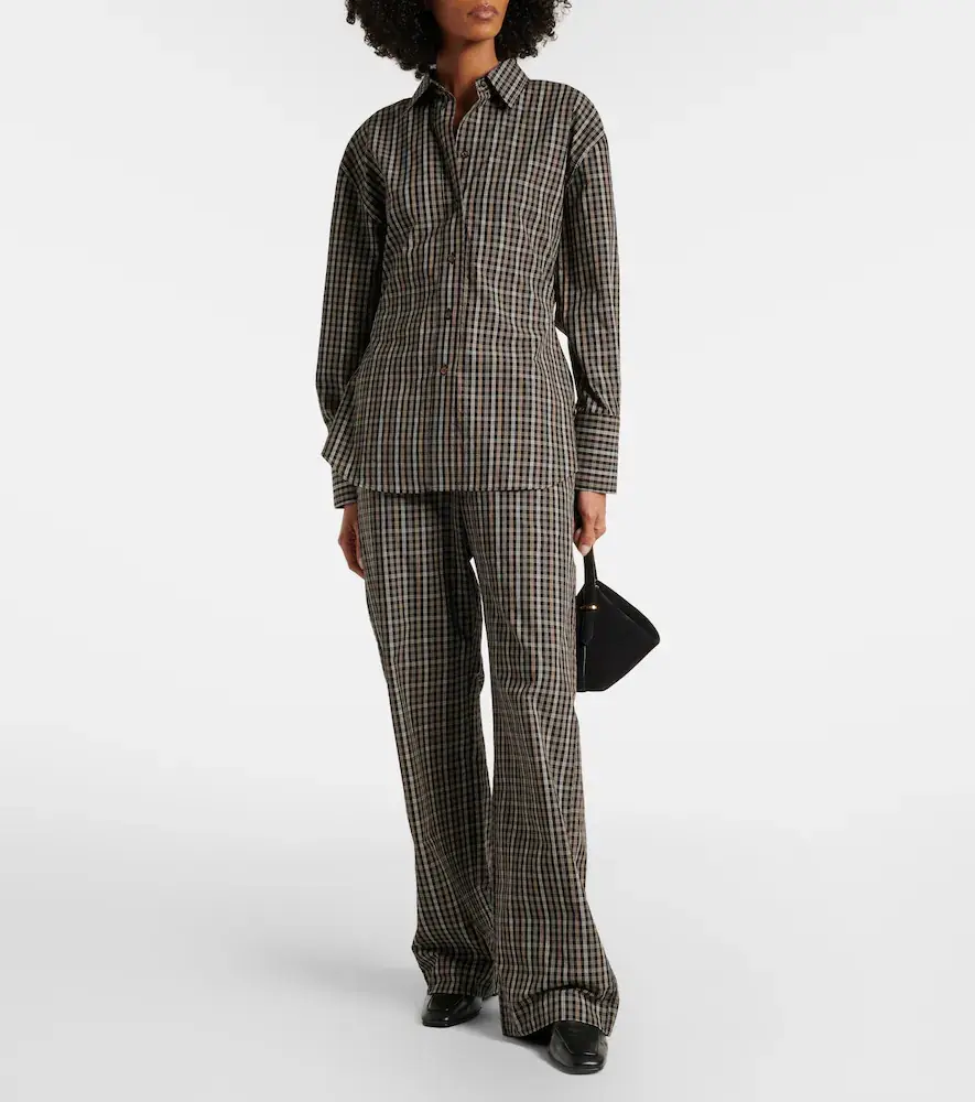 RÓHE Róhe Checked cotton wide-leg pants | Thumbnail 6