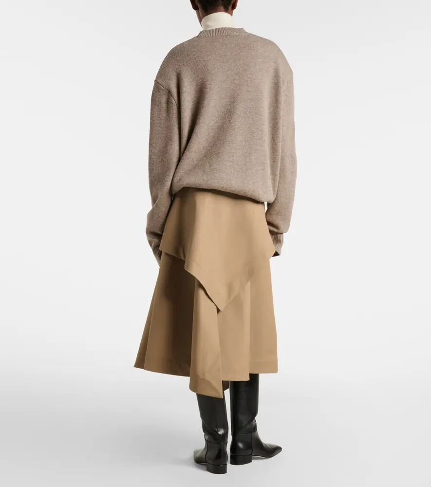 RÓHE Róhe Asymmetric cotton canvas midi skirt | Thumbnail 3
