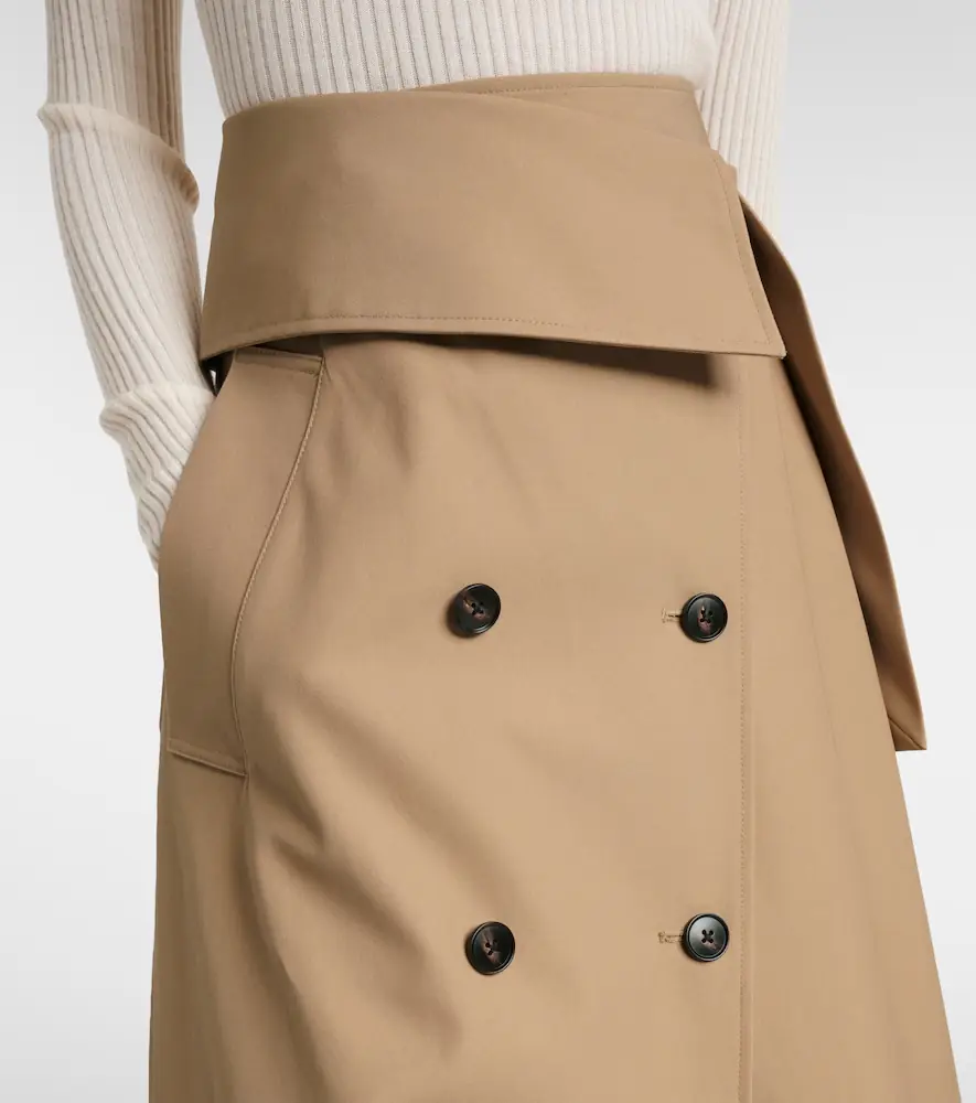RÓHE Róhe Asymmetric cotton canvas midi skirt | Thumbnail 6