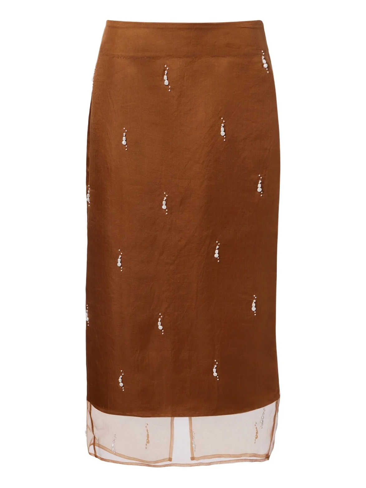 Róhe Embellished silk organza midi skirt Róhe Embellished silk organza midi skirt