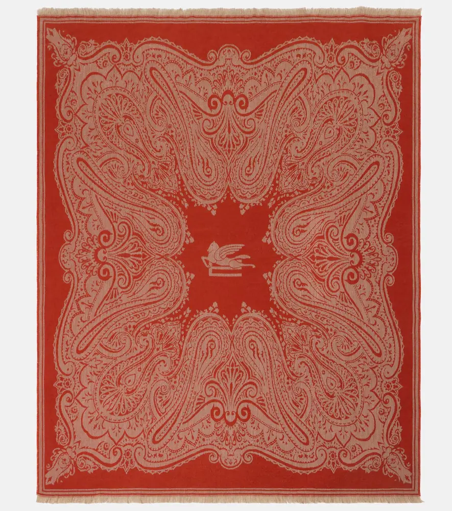 Etro Paisley wool jacquard throw | Thumbnail 3