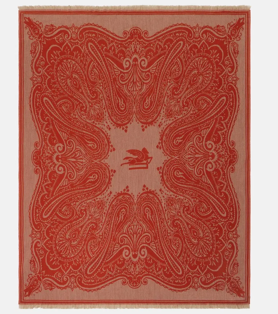 Etro Paisley wool jacquard throw | Thumbnail 6