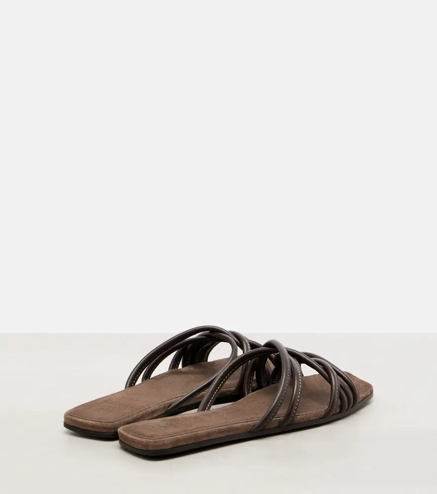 Brunello Cucinelli Leather slides | Thumbnail 3