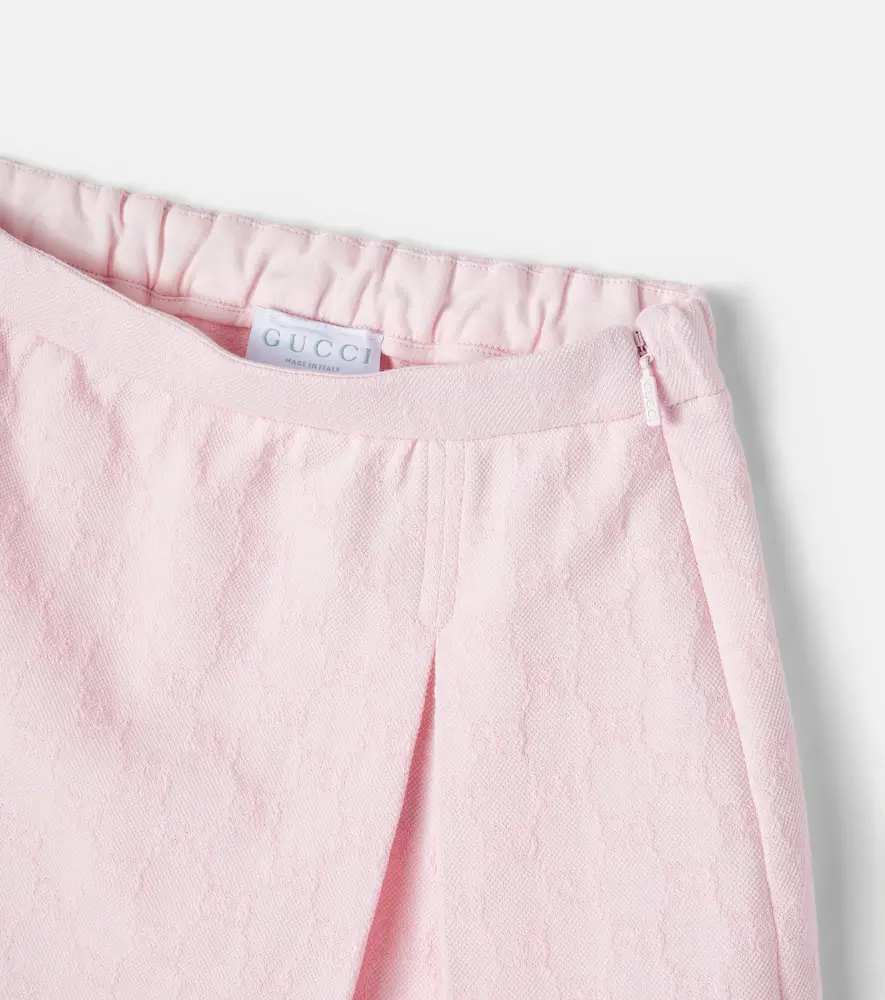 Gucci Kids GG cotton piqué skirt | Thumbnail 3