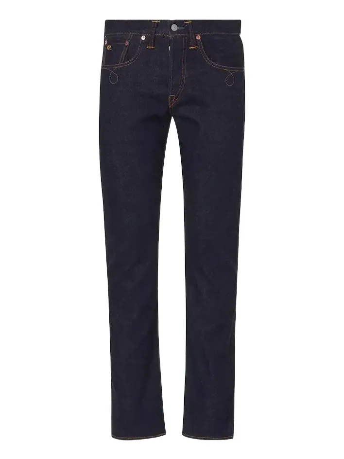 RRL Embroidered bootcut jeans