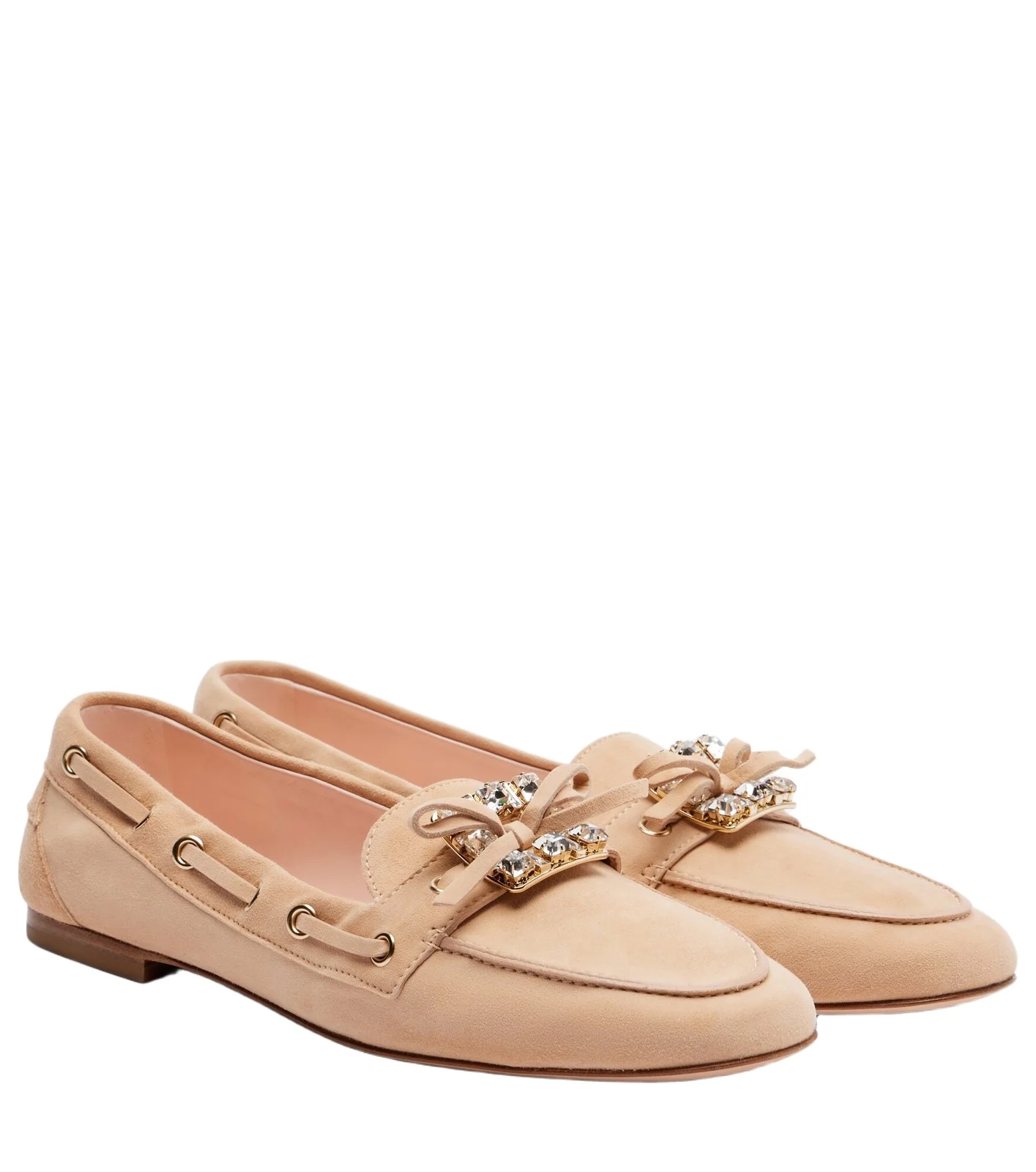 Boat Strass embellished suede boat shoes Boat Strass embellished suede boat shoes