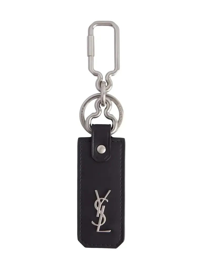 Saint Laurent Cassandre leather keychain