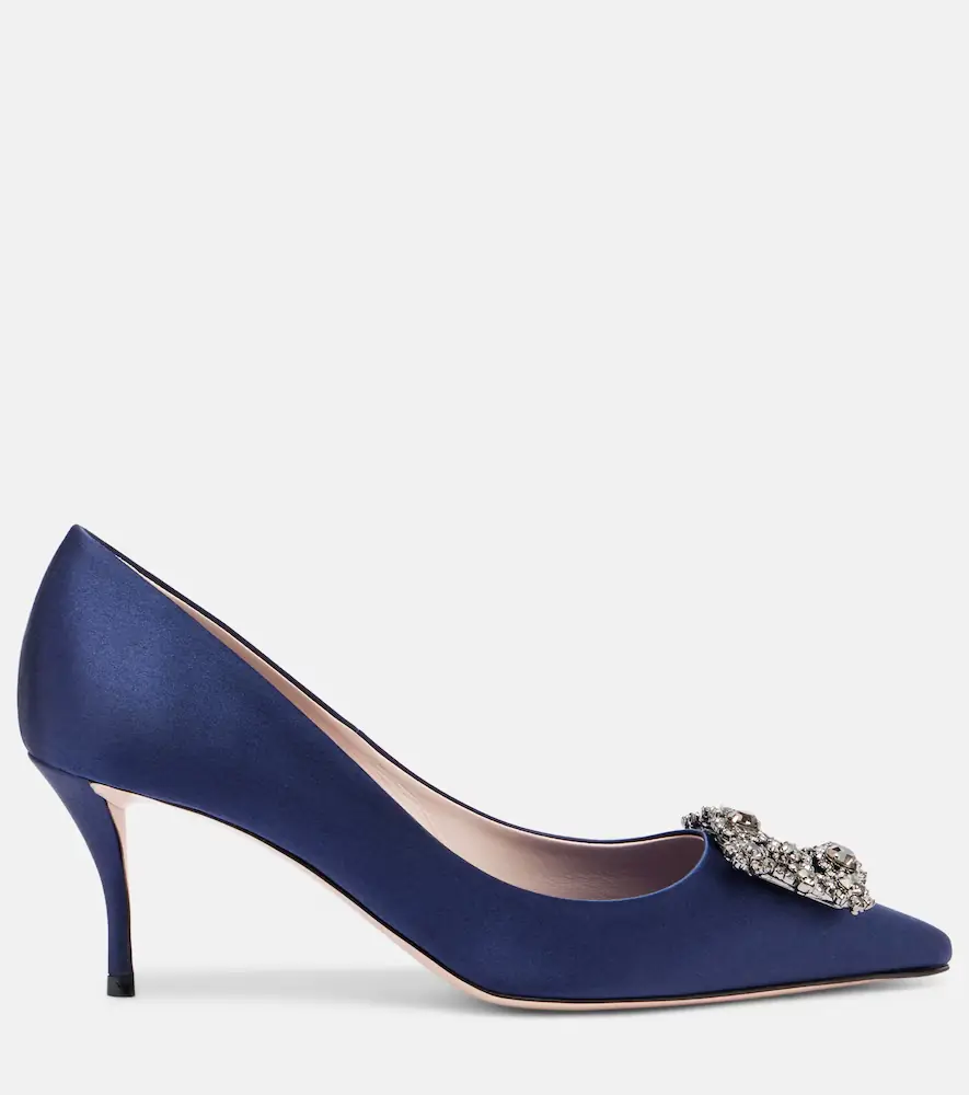 Roger Vivier Efflorescence 65 embellished satin pumps | Thumbnail 3 Roger Vivier Efflorescence 65 embellished satin pumps | Thumbnail 3