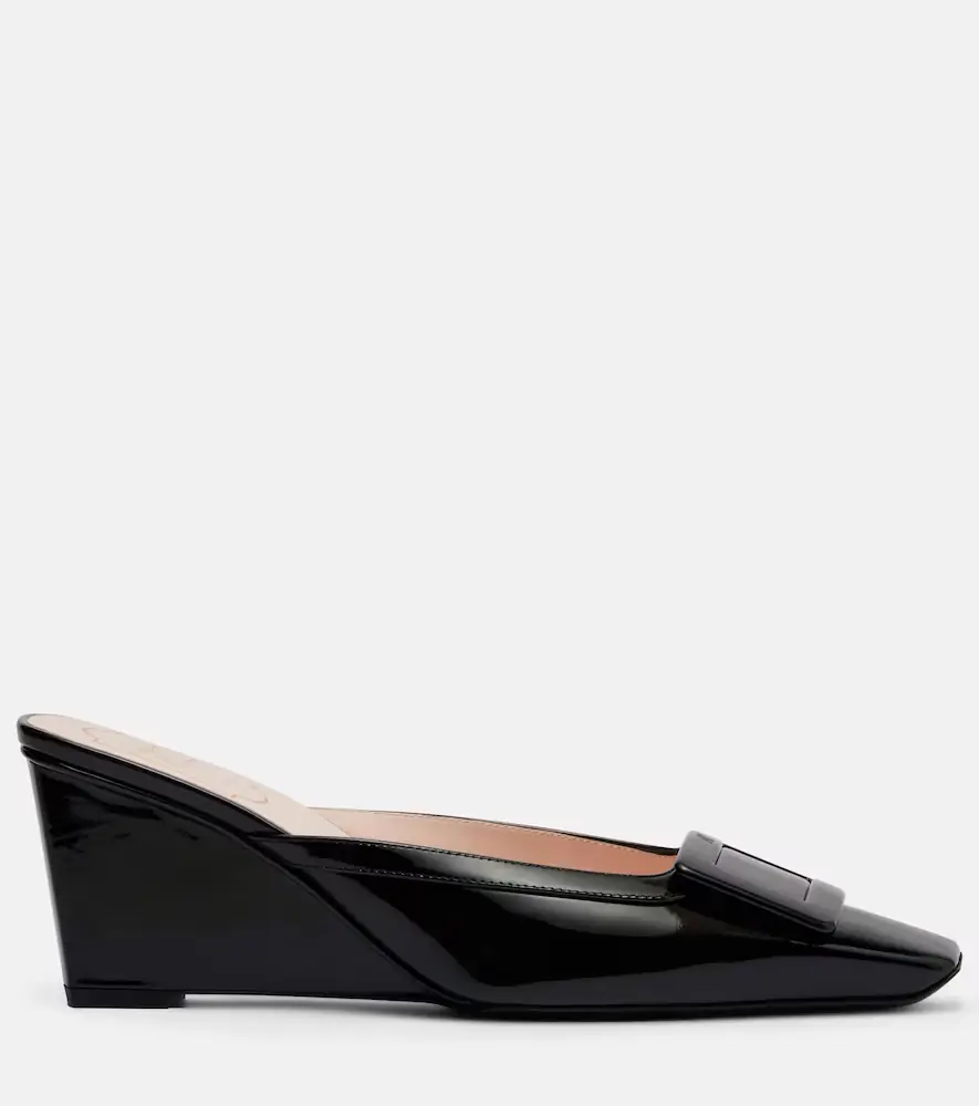 Roger Vivier Belle Vivier 60 leather wedge mules | Thumbnail 3 Roger Vivier Belle Vivier 60 leather wedge mules | Thumbnail 3