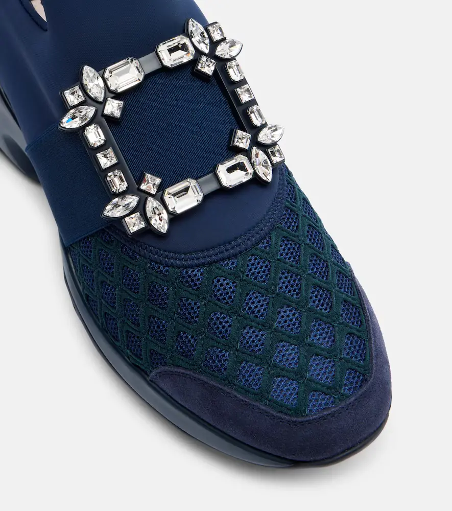 Roger Vivier Viv' Run suede-trimmed slip-on sneakers | Thumbnail 2 Roger Vivier Viv' Run suede-trimmed slip-on sneakers | Thumbnail 2