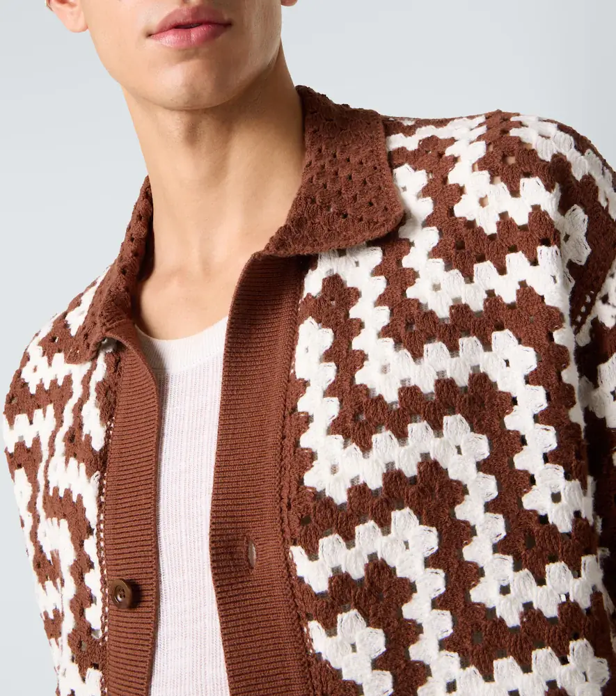 Frescobol Carioca Pinto crochet cotton cardigan | Thumbnail 3