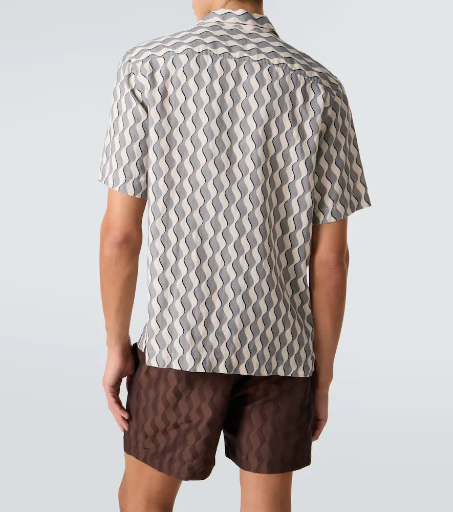 Frescobol Carioca Roberto printed linen bowling shirt | Thumbnail 4